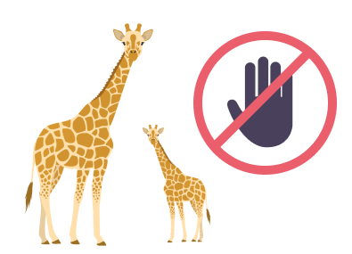 キリンに さわらないで